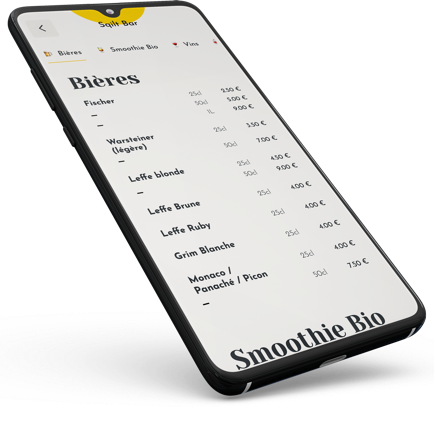 Image de la carte du Scarte bar sur mobile